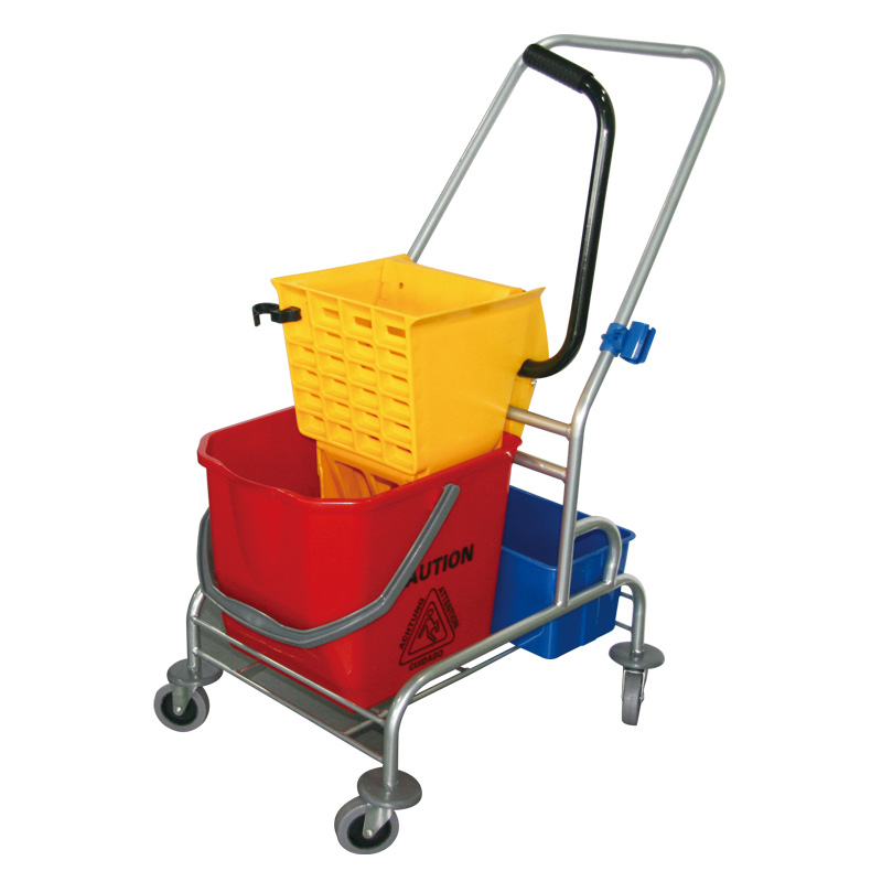 Commercial Mop Bucket with Down Press Wringer, 25 Quart Capacity, Yellow